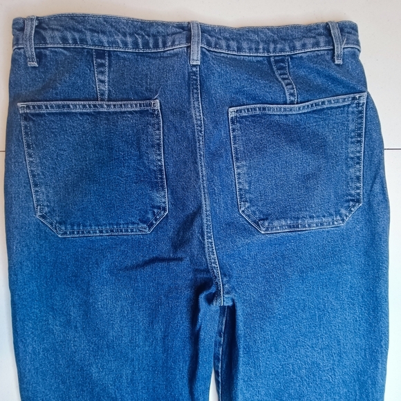 Reformation Sunny Denim Part Of Two Piece Set – Jean Bottom Size 12 Wide Leg - Picture 7 of 16